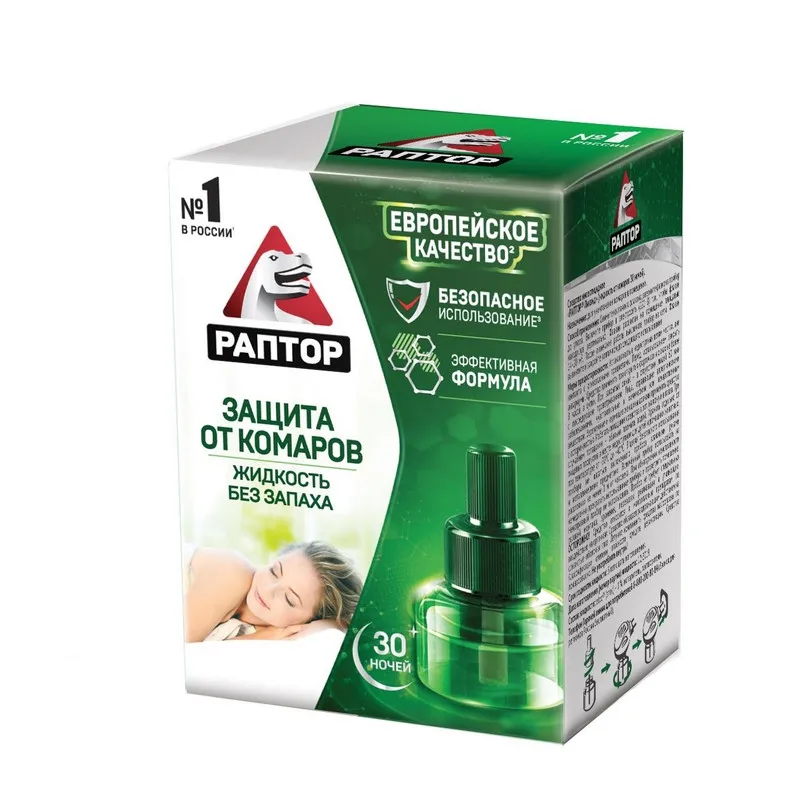 Средство от насекомых РАПТОР Жидкость от комаров 30 ночей (24) 1194744