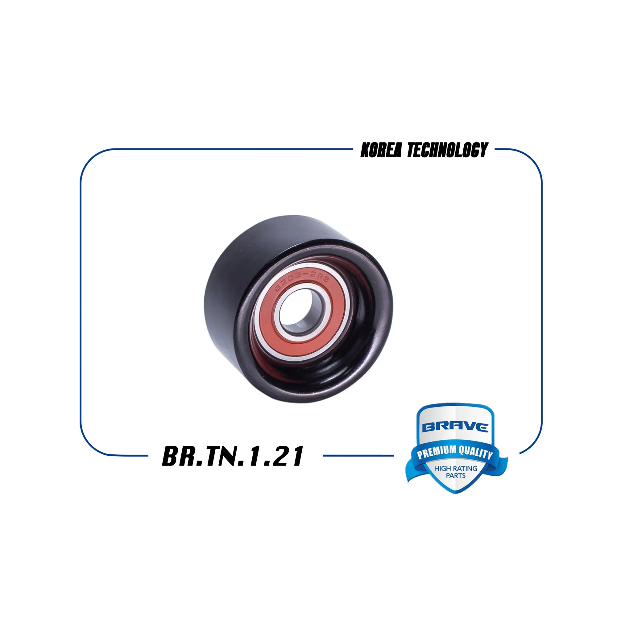 Ролик натяжителя ремня ГРМ натяжной HYUNDAISonata,SantaFe,IX35,KIA Sportage BRAVE BR.TN.1.21