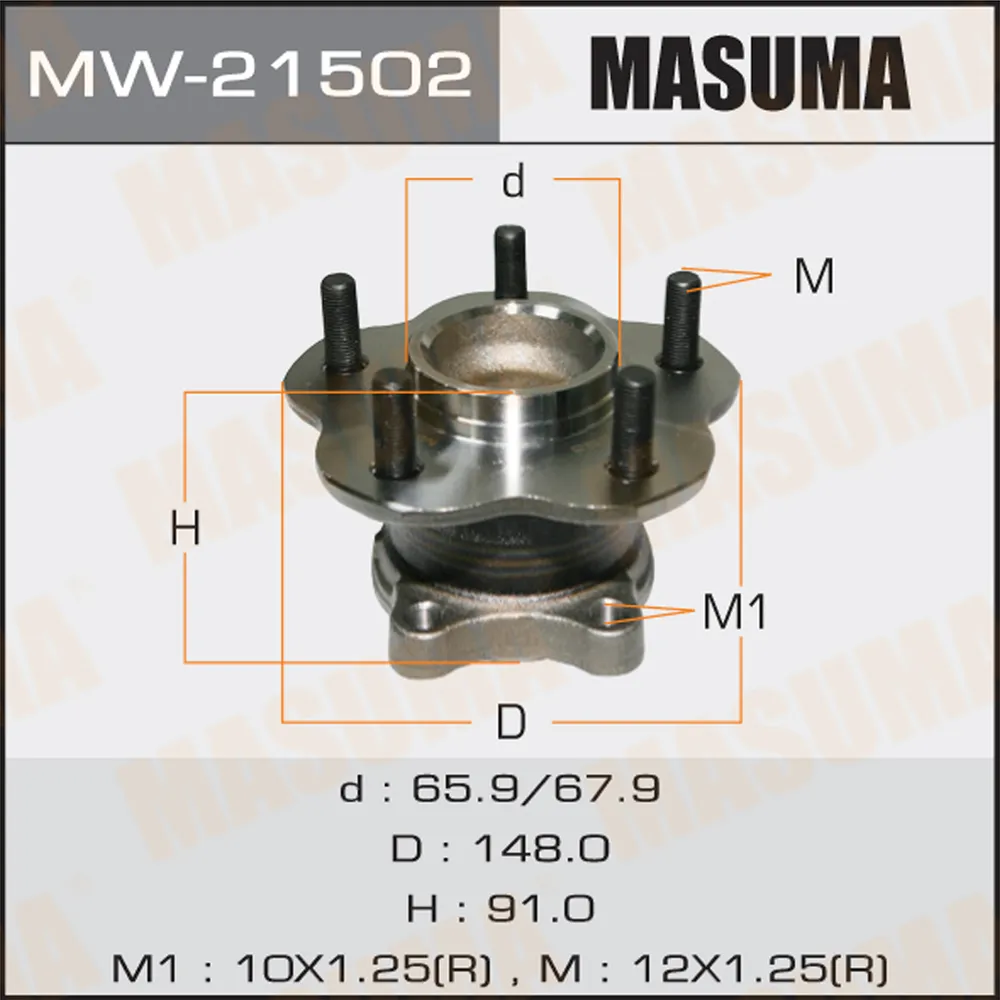 Ступица задняя NISSAN TEANA MASUMA MW-21502
