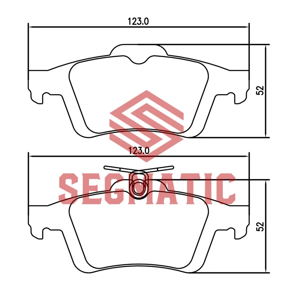 Колодка торм диск зад Ford Focus 1.6 2005-2012; Ford Focus 1.6 2004-2012; Ford Focus 1.6 2006-2011 SEGMATIC SGBP2557