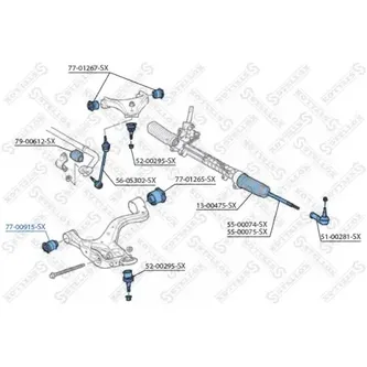 Сайлентблок рычага нижн. пер. Land Rover Discovery III 04> STELLOX 77-00915-SX
