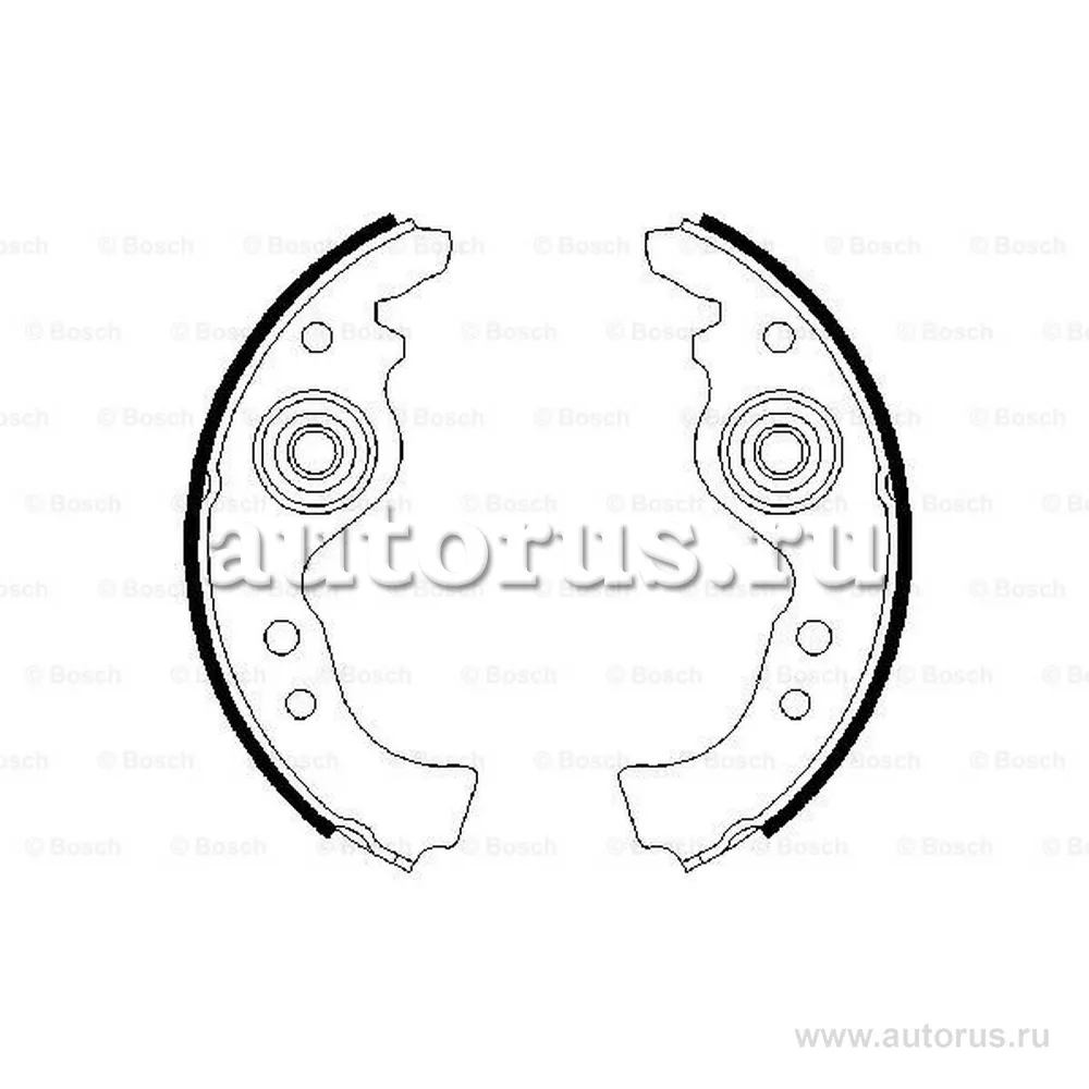0 986 487 030_колодки барабанные Fiat Regata/Ritmo/Uno 83-93, Lancia Delta 80-92 BOSCH 0986487030
