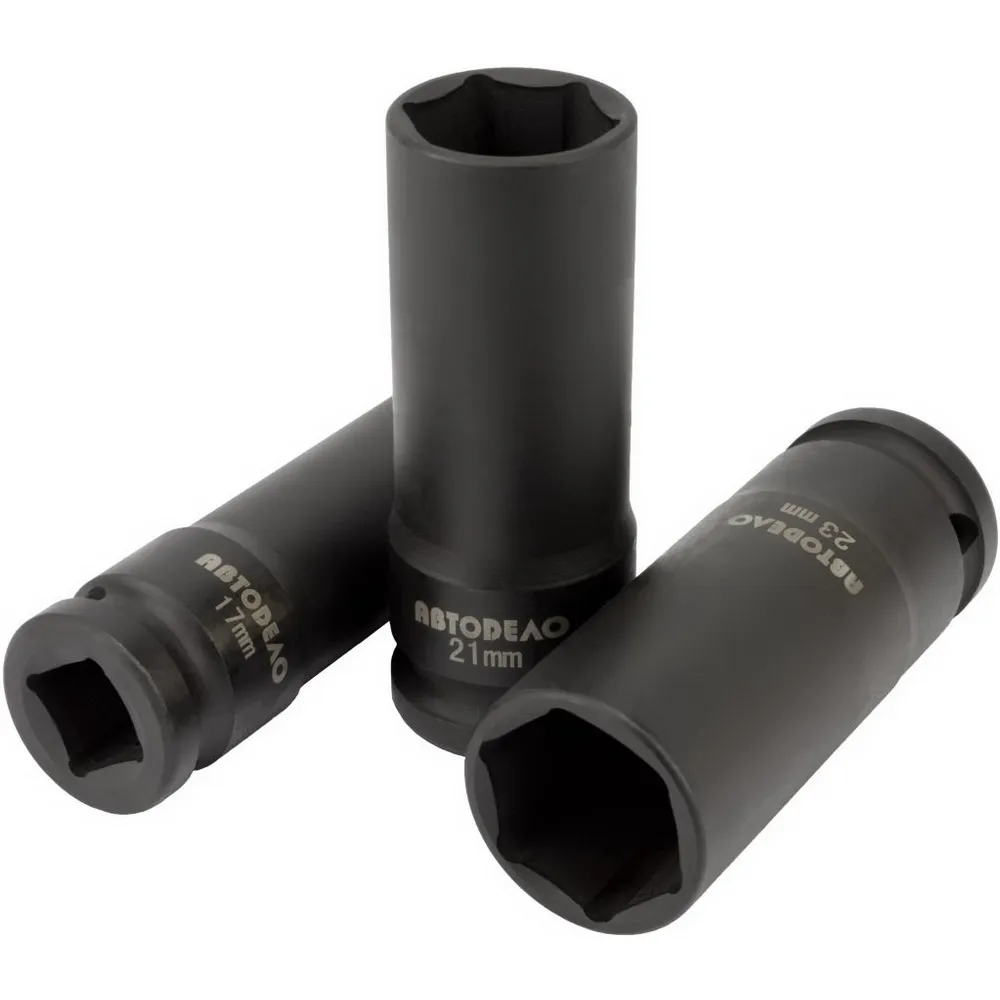 головка ударная колесная *17 тонкостенная (DR1/2 L-78mm) АвтоDело 39220