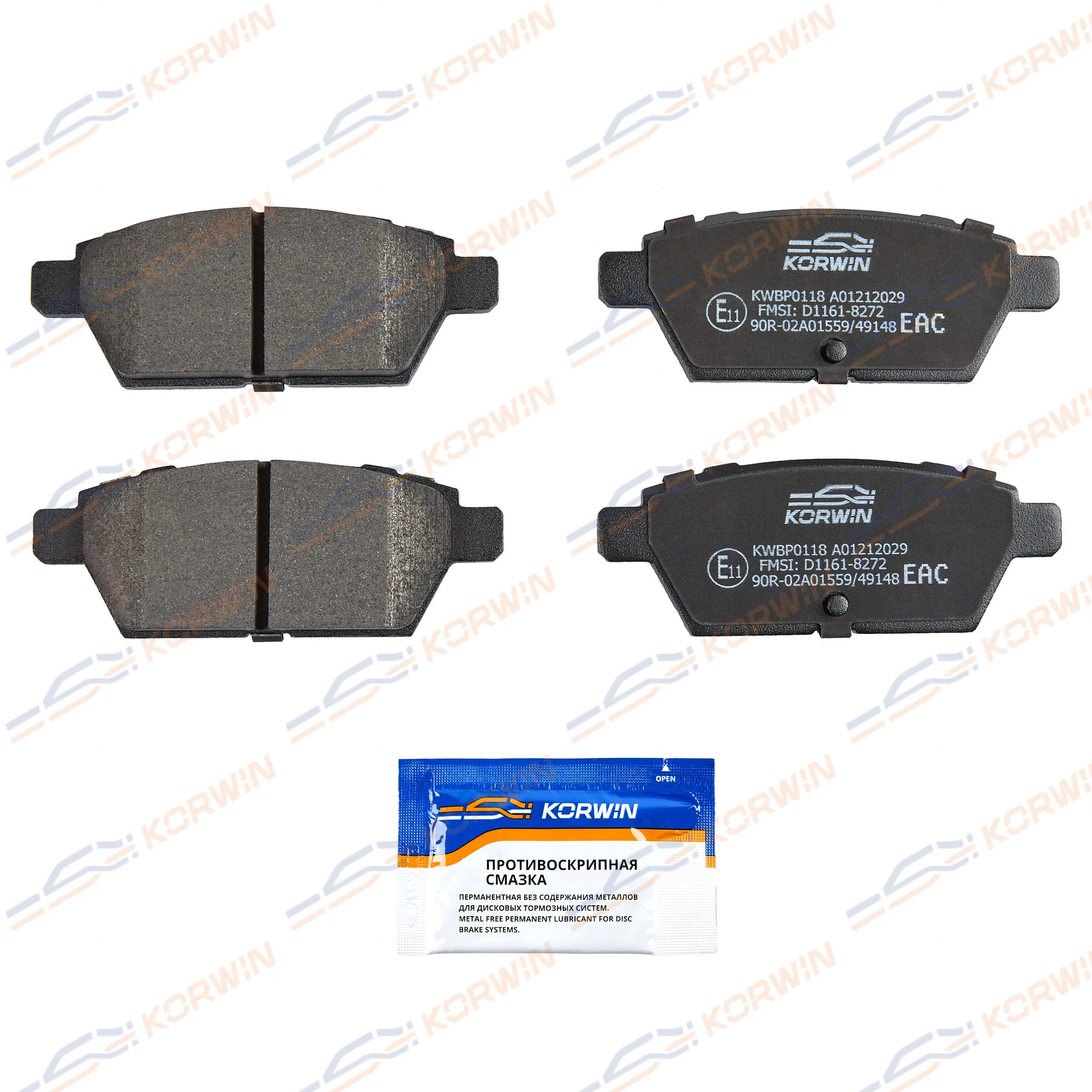 Колодки тормозные зад. FAW Besturn X80 18- KORWIN KWBP0118
