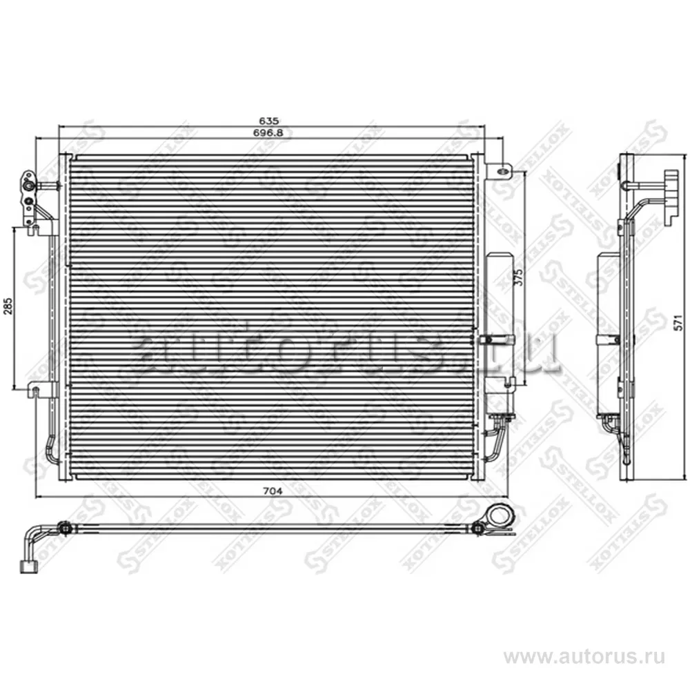 Радиатор кондиционера Land Rover Discovery 4.0-4.4i 04> STELLOX 10-45660-SX