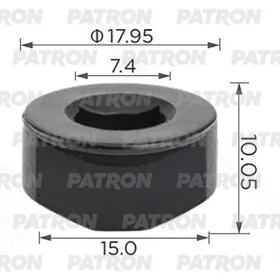 Клипса пластмассовая Клипса крепления облицовки заднего бампера TOYOTA/ PATRON P37-3873