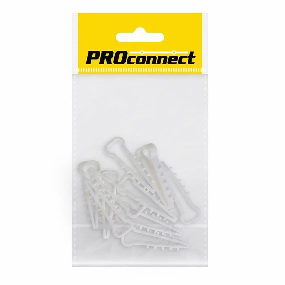 Дюбель-хомут 5-10, белый, прямоугольный, 10 шт. PROconnect 07-4611-9