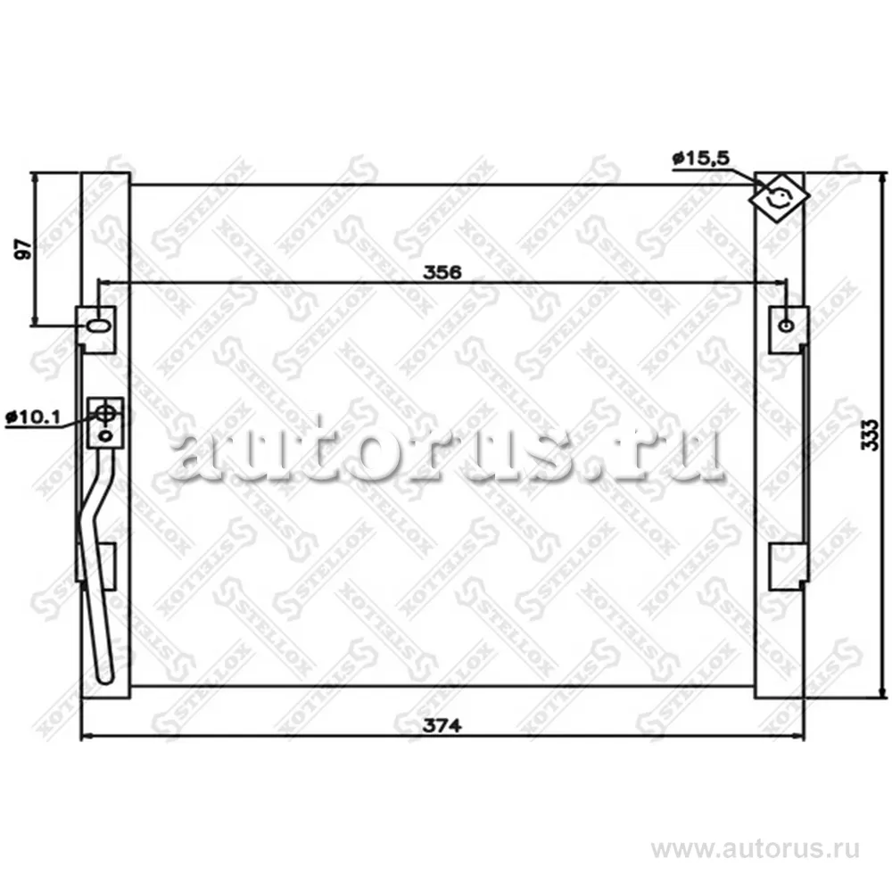 Радиатор кондиционера Honda Civic 1.3-1.6i 91-96 STELLOX 10-45654-SX