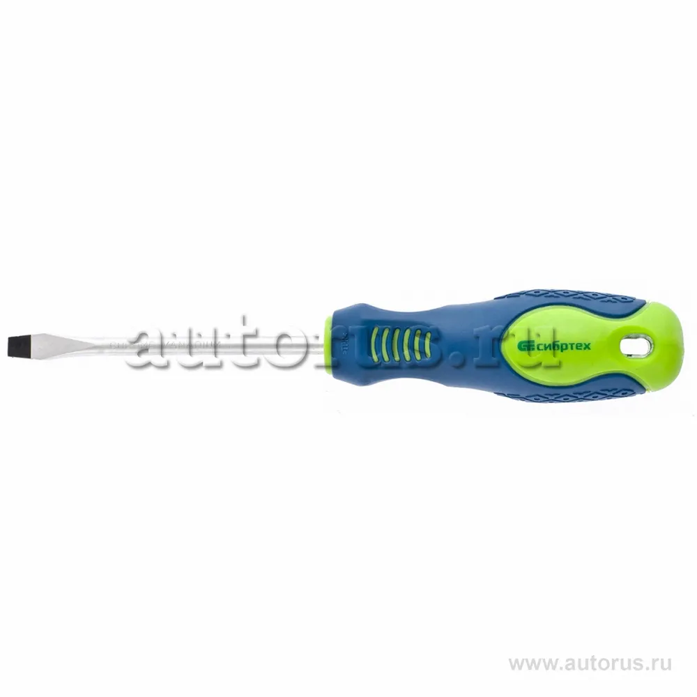 Отвертка, SL6x150 мм, CrV, двухкомпонентная рукоятка СИБРТЕХ 11873