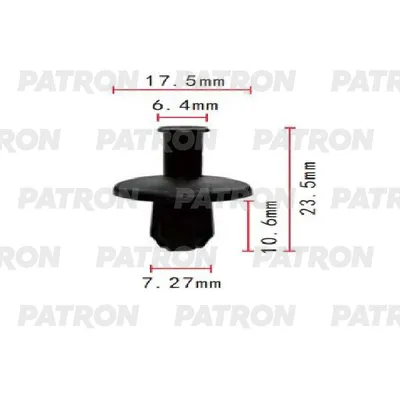 Клипса пластмассовая Chrysler применяемость: решётки PATRON P37-1819