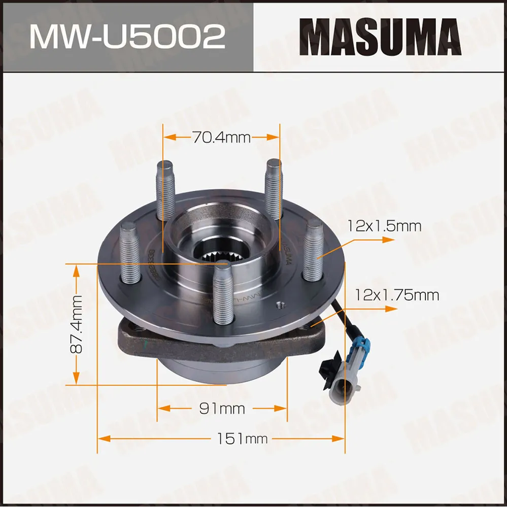 Ступица с подшипником OPEL/CHEVROLET ANTARA/CAPTIVA 06- MASUMA MWU5002