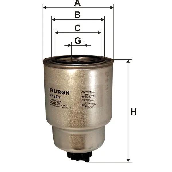 Фильтр топливный FILTRON PP857/1