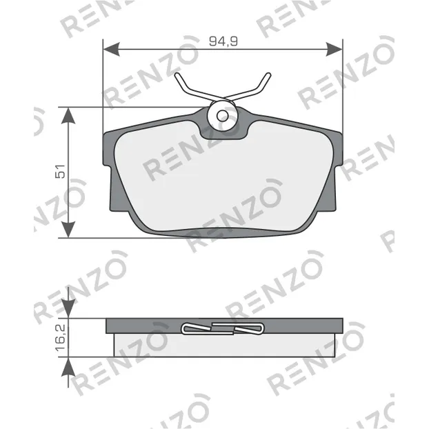 Колодки дисковые RENZO RNZ322