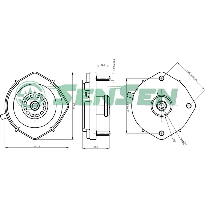 Опора Амортизатора заднего левая Mazda 323 1.4-2.0/2.0D/TD 98> SENSEN M61196