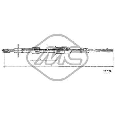 Трос ручника OPL ASCONA C ALL SX-LH Metalcaucho 82465