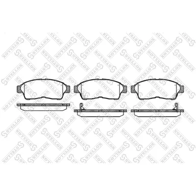 Колодки дисковые п. с антискр. пл. Toyota CarinaE 93-97/Camry 2.2 92-96/Corolla 95-02 STELLOX 413002_SX