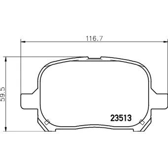 Колодки передние TOYOTA Camry 96-01/Previa 00->/LEXUS ES III NISSHINBO NP1033