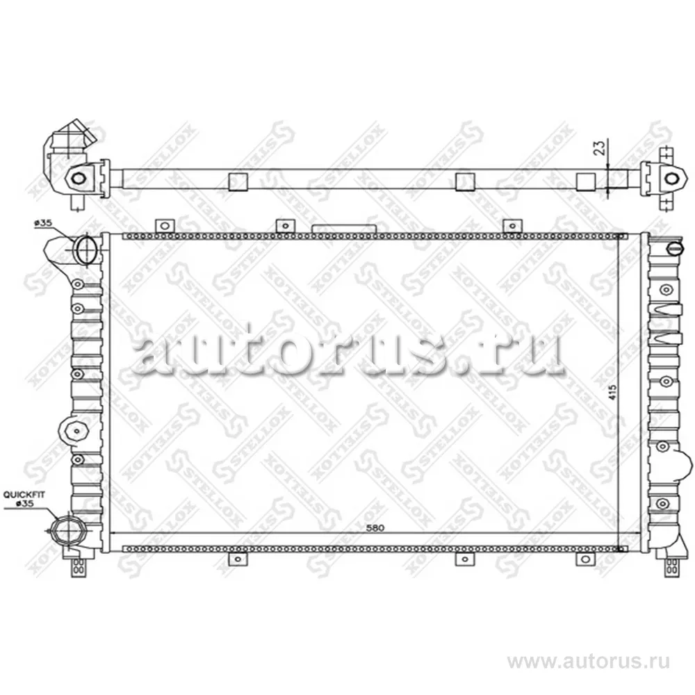Радиатор системы охлаждения Alfa Romeo 156 1.8-2.5 Tw.Sp 97> STELLOX 10-25160-SX