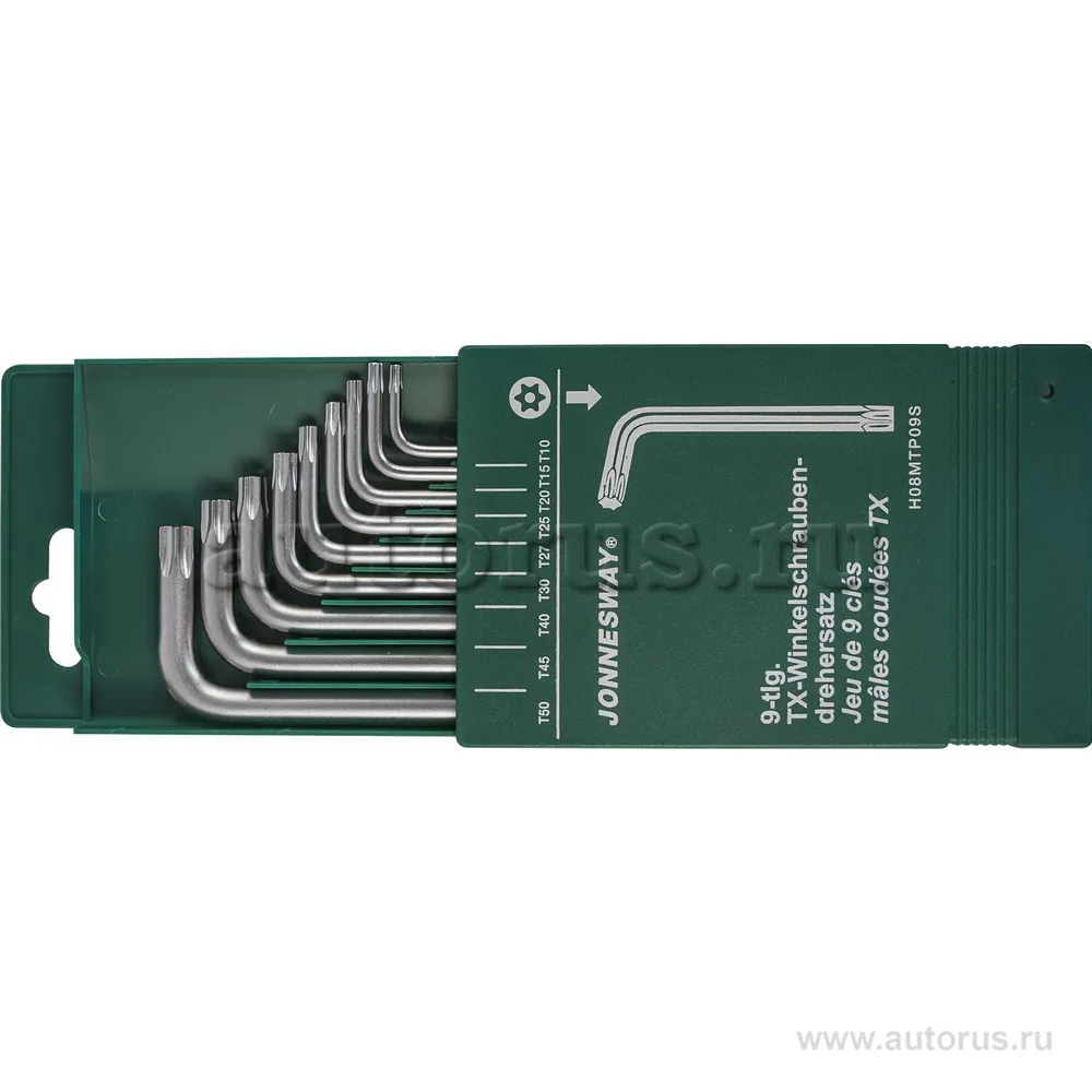 Набор ключей Г-образных TORX T10-T50 9пр JONNESWAY H08MTP09S