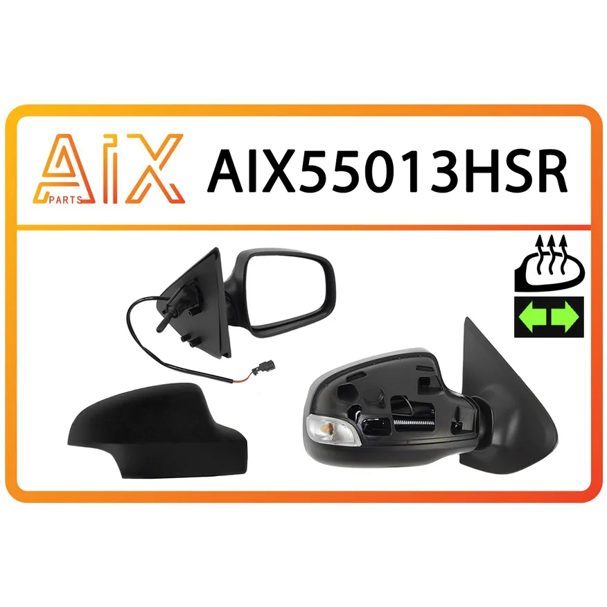 Зеркало мех. съемная облицовка с подогревом и поворотником правое aix55013hsr/ 963018898r AIX AIX55013HSR