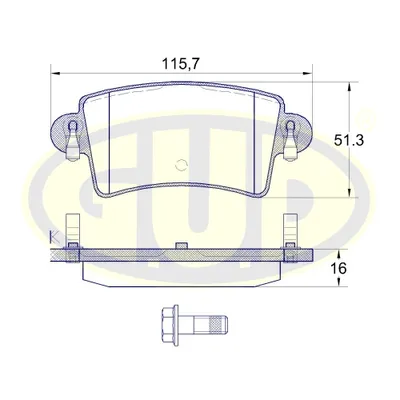 КОЛОДКИ OPL MOVANO 98-/REN MASTER II 98-/NIS INTERSTAR 02- ЗАД G.U.D GBP083300