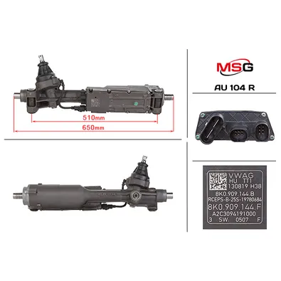 Рулевая рейка с ЭУР восстановленная AUDI A4 2010-2015,AUDI A5/S5 2012-2015 MSG AU104R
