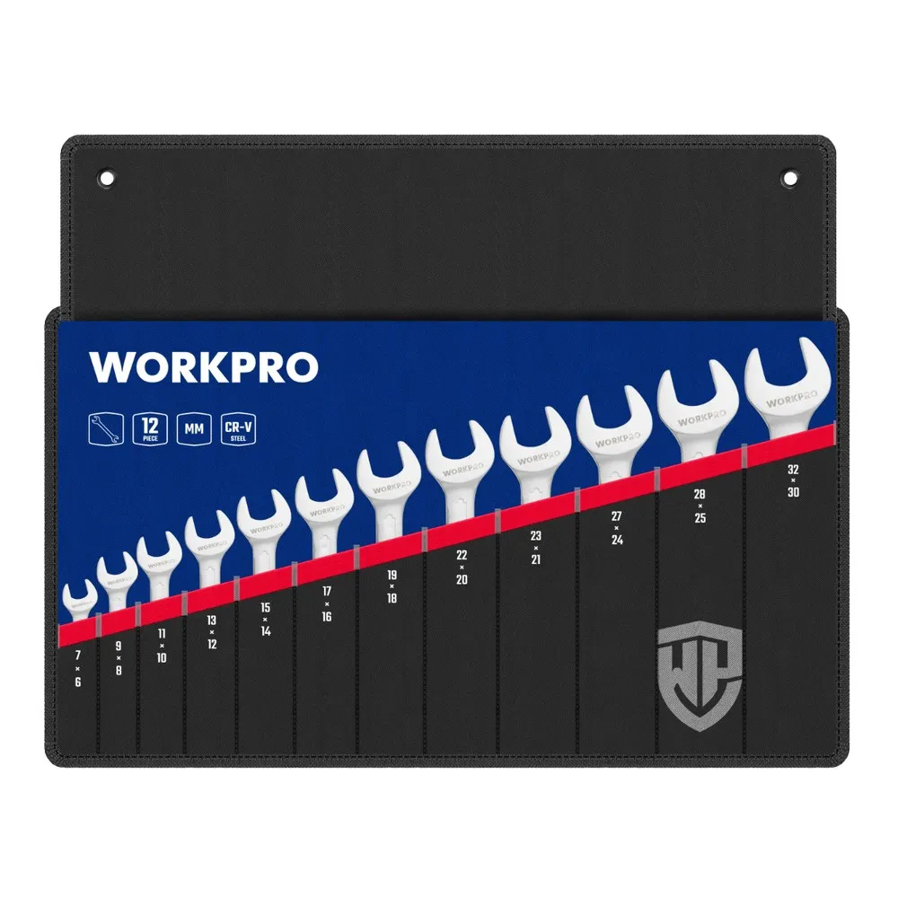 Ключи рожковые двусторонние набор 12шт (6-32мм) WP202507 WORKPRO WORKPRO WP202507