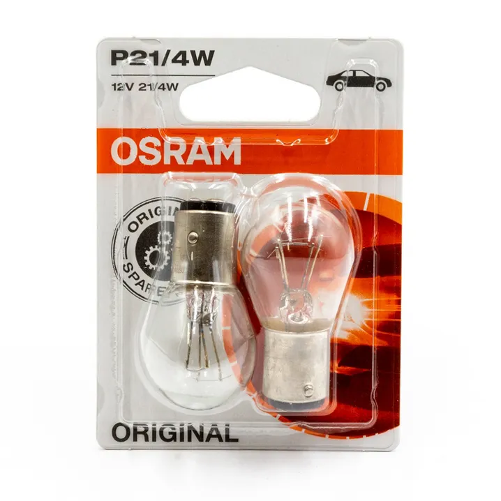 Лампа 12V P21/4W 21/4W BAZ15d OSRAM ORIGINAL LINE 2 шт. блистер 7225-02B