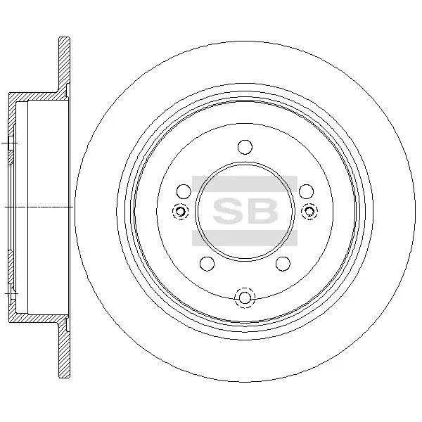 Диск тормозной HYUNDAI TUCSON (2014-) задний SANGSIN BRAKE SD1151