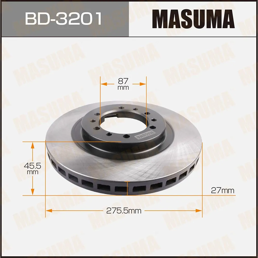 Диск тормозной (упаковка 2 шт, цена за 1 шт) MASUMA BD3201