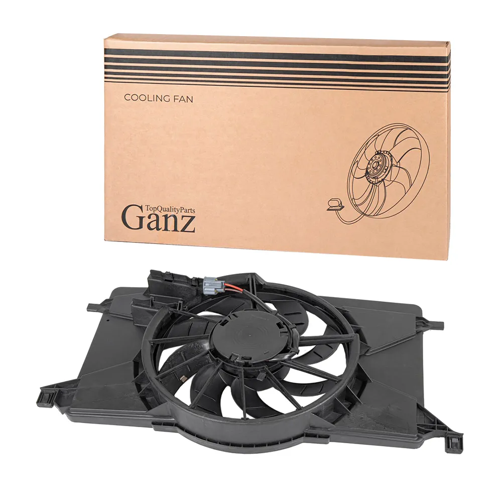 Вентилятор радиатора Ford C-Max (с 2010), Focus (с 2010), Grand C-Max (с 2010, в сборе, без модуля управления) GANZ GIC06499