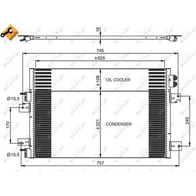 Радиатор кондиционера NRF 350031