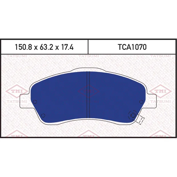 Колодки тормозные дисковые передние TOYOTA Avensis/Corolla Verso 04-> TATSUMI TCA1070