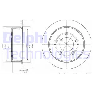 Диск тормозной задний DELPHI BG4220
