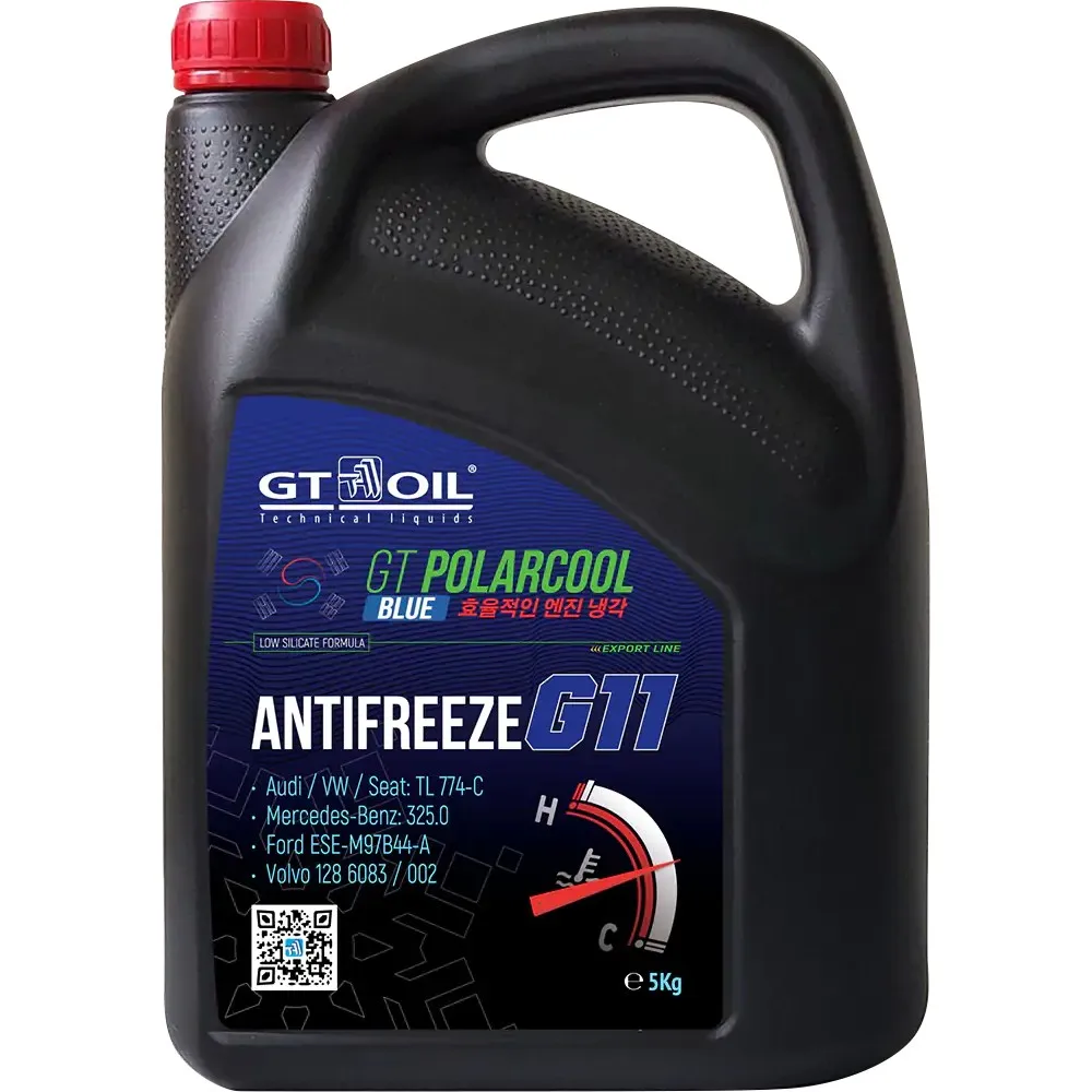 Антифриз GT Polarcool G11 BLUE, 5 кг (-40C) 8809059410325