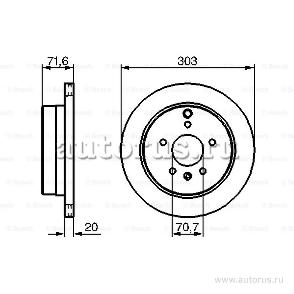 Диск тормозной задний OPEL ANTARA, CHEVROLET CAPTIVA 2.0-3.2 06 BOSCH 0986479268