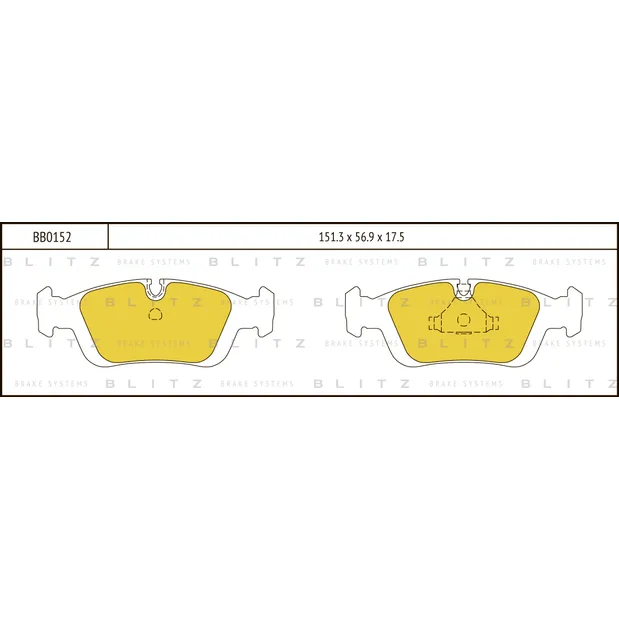 Колодки тормозные дисковые передние BMW 3(E36) 95-> BLITZ BB0152