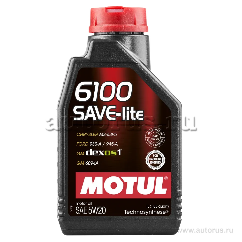 Масло моторное Motul 6100 Save-Lite 5W-20 синтетическое 1 л 108009