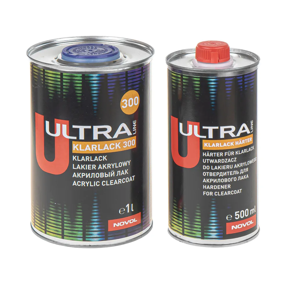 Лак акриловый MS 2+1 Ultra Klarlack 300, 1л+0,5л Novol 99224 -99423
