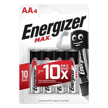 Батарейка алкалиновая Energizer Max AA 1,5V (4 шт) E300157104