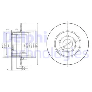 Диск тормозной задний DELPHI BG3274