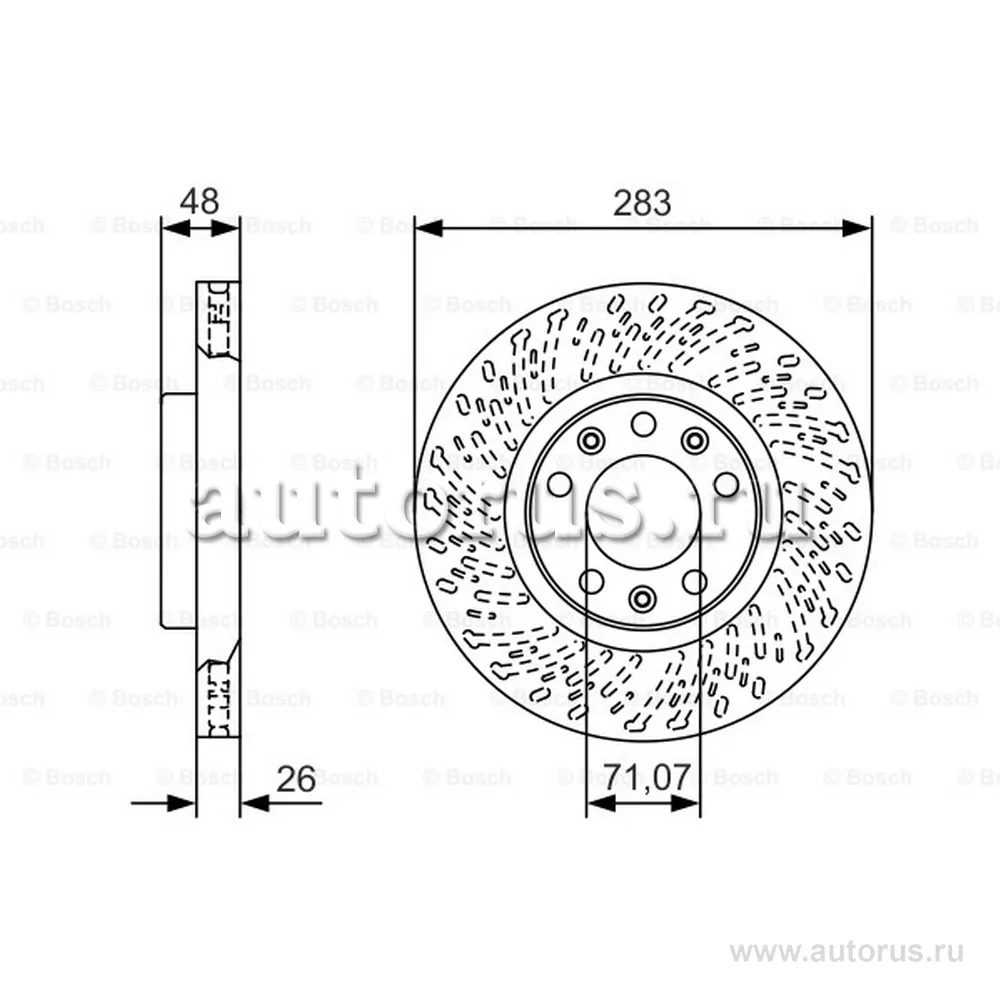 Диск тормозной -, CITROEN C4 PICASSO/GRAND PICASSO 13 BOSCH 0986479C35