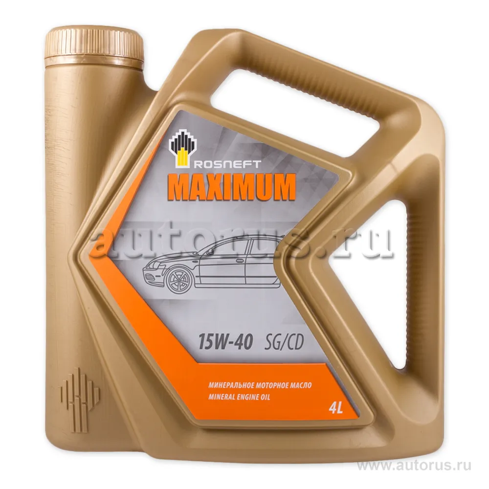 Масло моторное Rosneft Maximum 15W-40 минеральное 4 л 40814442