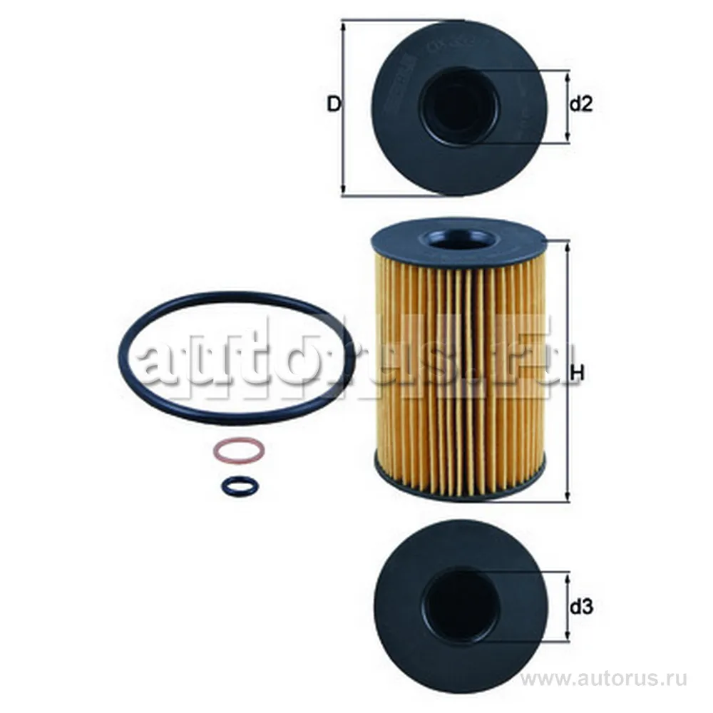 Фильтр масляный KNECHT/MAHLE OX353/7D