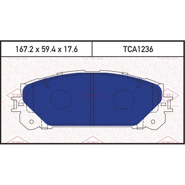 Колодки тормозные дисковые передние LEXUS RX 08->TOYOTA Highlander 08-> TATSUMI TCA1236