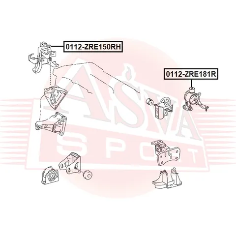 Опора двигателя ASVA 0112-ZRE181R