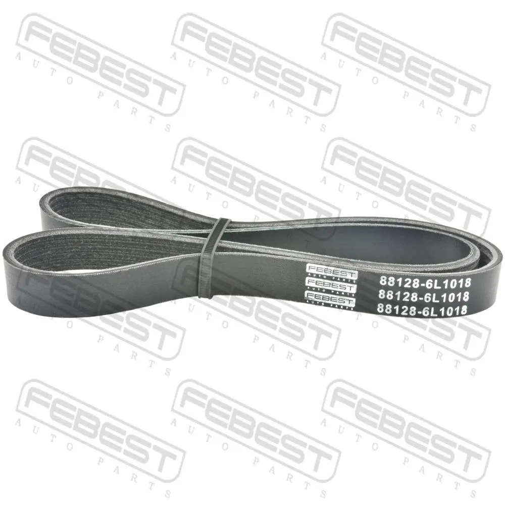 Ремень поликлиновой 6 клинов NISSAN PRESEA R11 1995.04-2000.08 [GR] FEBEST 88128-6L1018