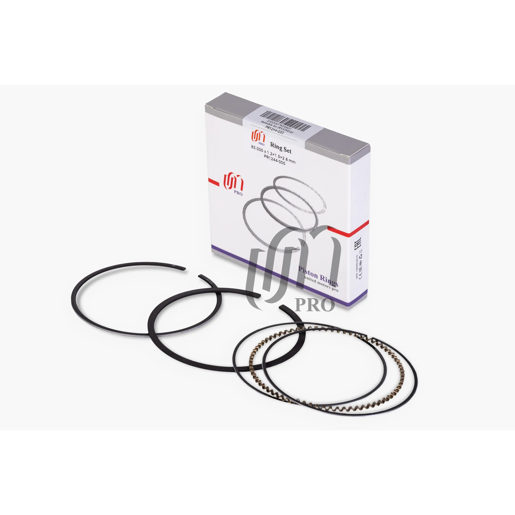 Кольца поршневые HYUNDAI G4CP, G4JP D85.0 STD 1.2-1.5-2.8 (23040-38100, 23040-38110) на 1 цил UM UNITED MOTORS PR1244000