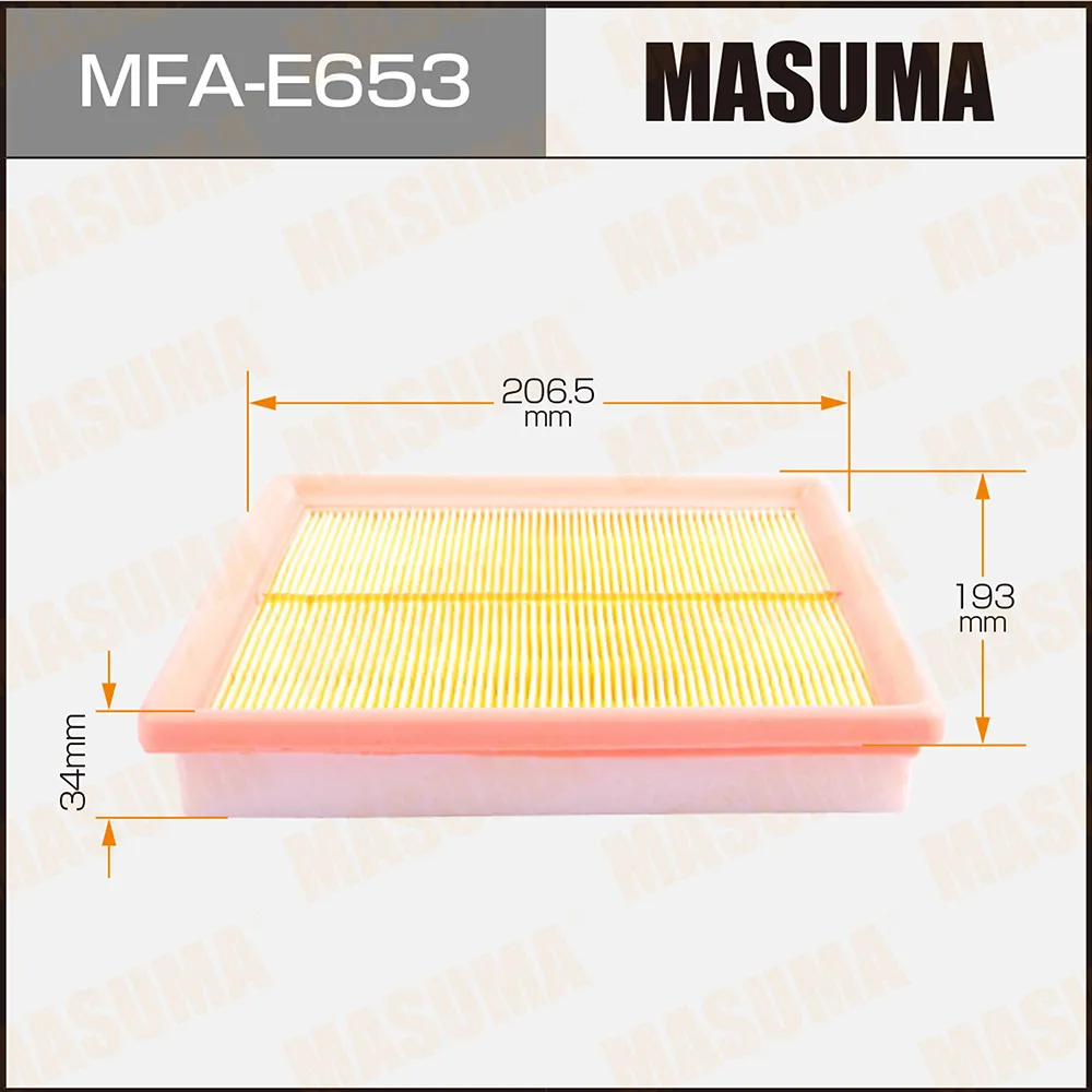 Воздушный фильтр SKODA Octavia 2013->/VW Golf VII 2014-> MASUMA MFA-E653