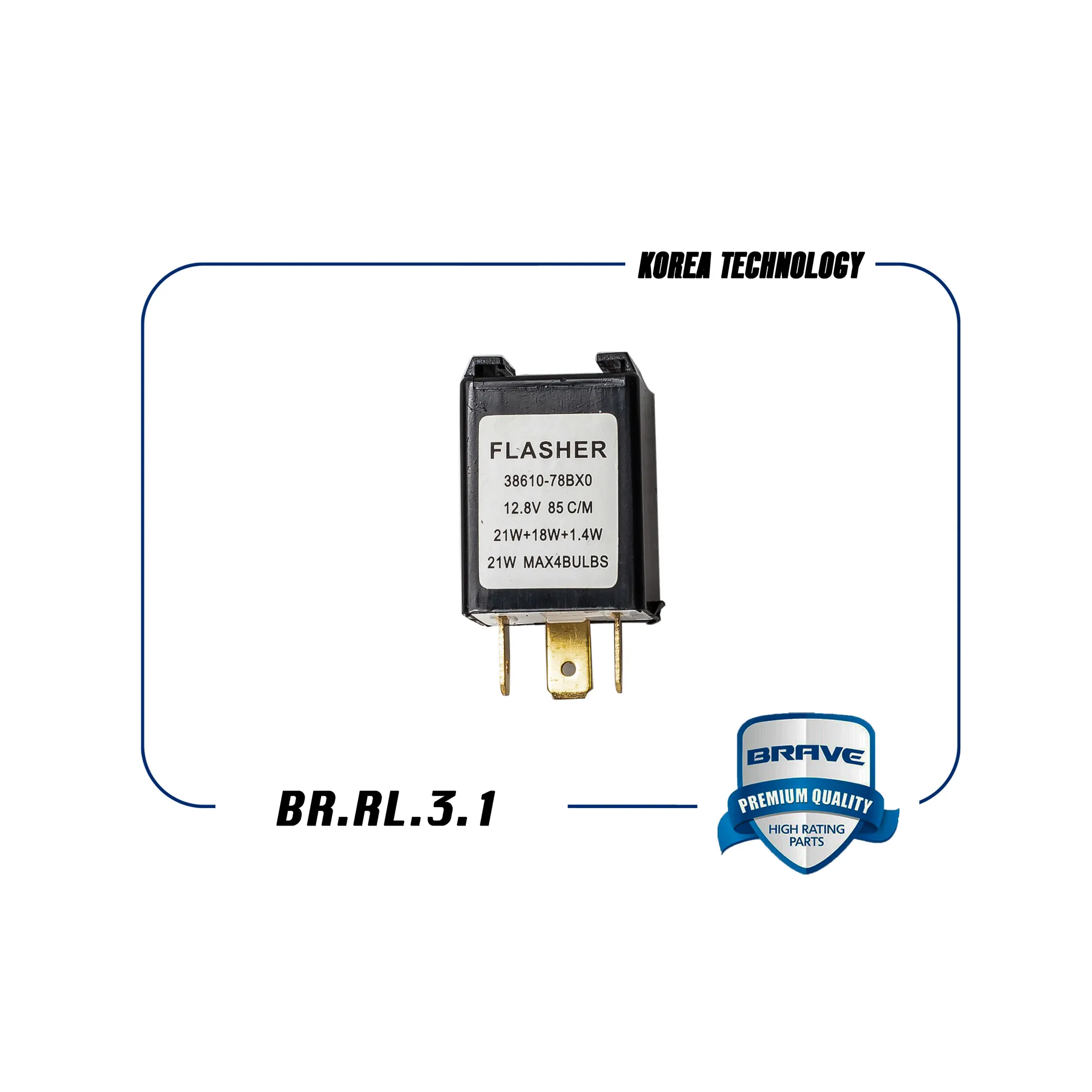 Реле поворота Nexia, Matiz M100, M150 BRAVE BR.RL.3.1